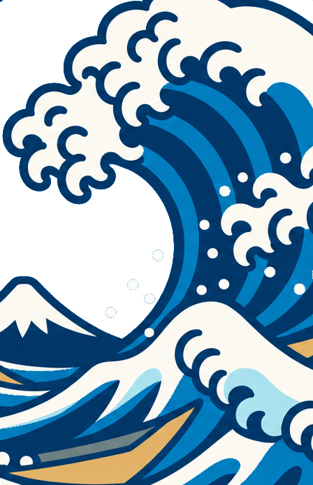 A cresting ocean wave